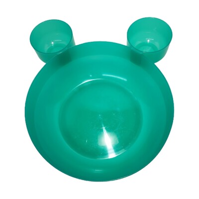 Grilla Gear Large Plastic Chip and Dip Bowls 3 PC Green Unique Salad Party Cute-image