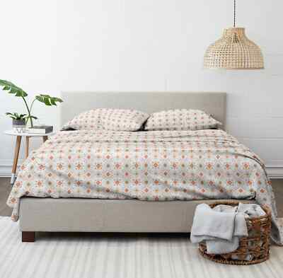iEnjoy Home aztec dreams coral pattern sheet set ultra soft microfiber bedding-image