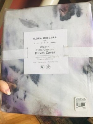 Pottery Barn Flora Obscura Duvet Cover Set Lavender King 2 Standard Shams 3p🦩-image