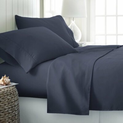 IEnjoy Home Simply Soft Premium Luxury Sheet Set Queen - Navy-image