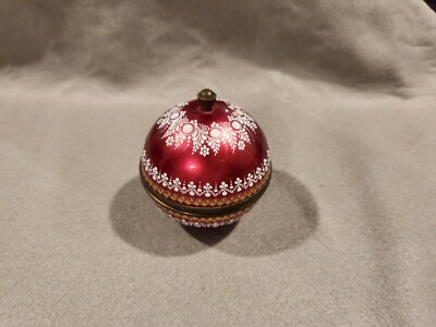 Vtg EMAIL STUDIO  STEINBOCK  Enamel Egg Trinket Box Handmade Austria -image