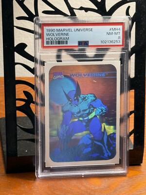 1990 Marvel Universe Wolverine HOLOGRAM #MH4 PSA 8 Trading Card-image