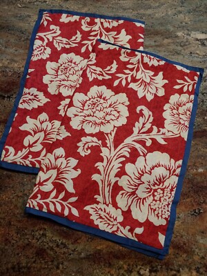 2 Madison Park STD Modern Cottage Lucy Floral Reverse Stripe Pillow Shams 25x19'-image