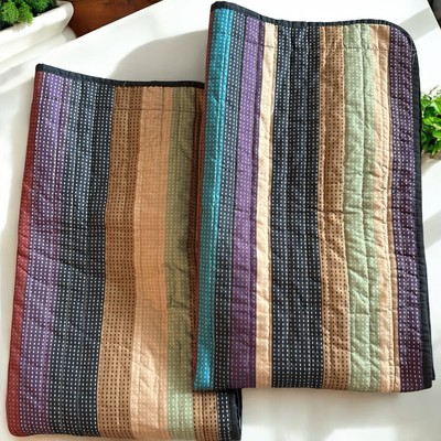 Madison Park Yosemite King Sized Pillow shams Colorful Striped Black-image