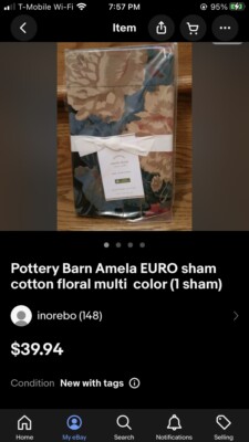 POTTERY BARN AMELA  king size duvet cover set WITH STANDARD AND EURO SHAM-image