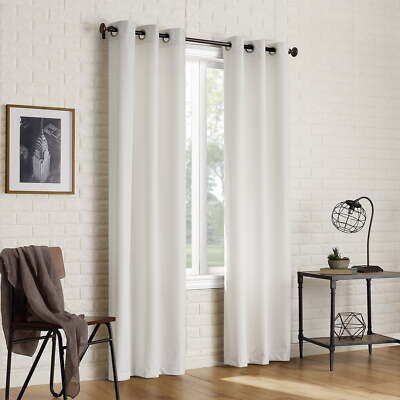 Sun Zero Textured Thermal Insulated Grommet Curtain Panel Pair, 40