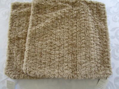 POTTERY BARN FAUX FUR PILLOW COVER, LOT OF 2,  20