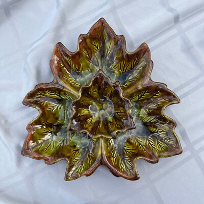 Vintage MCM CHIP AND DIP SET, Holland Mold, Gorgeous Colors, Perfect For Parties-image