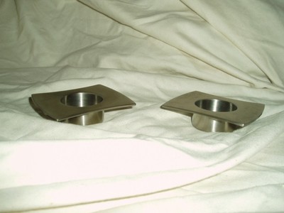 PartyLite Studio Square Tealight Pair Candle Holders Party Light-image