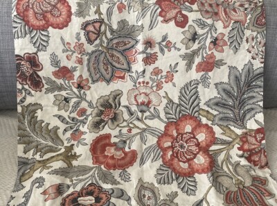 Pottery Barn Allegra Palampore Floral Euro Pillow Sham One  Linen Blend  EUC-image