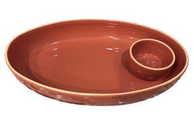 CHIP and DIP D-Lites by STUDIO D TERRACOTTA PORTUGAL LG 16” SERVING BOWL Set EUC-image