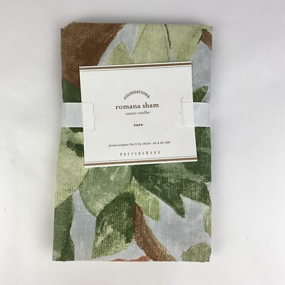 Pottery Barn Romana 26”x26” Made In Italy Euro Pillow Sham-image