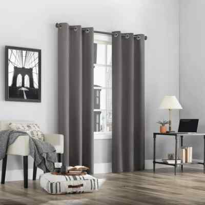Sun Zero Cyrus Thermal 100% Blackout Grommet Single Curtain Panel, 40