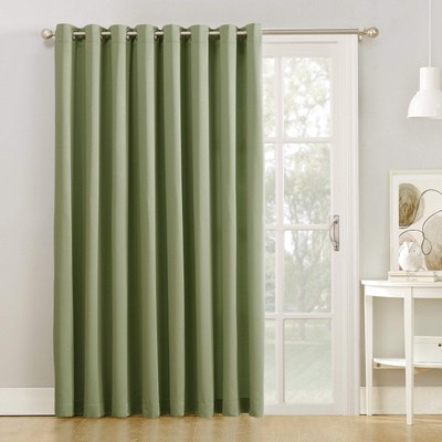 Sun Zero Barrow Energy Efficient Grommet Sliding Patio Door Curtain Panel, 100