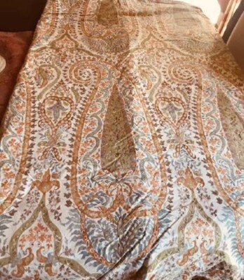 Pottery Barn Agatha Paisley Duvet Cover Neutral Queen 2 Std Shams Blythe Rare🦩-image