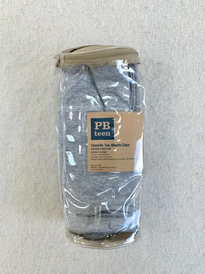 New Pottery barn Teen Favorite Tee Jersey Knit Pillowcases set of 2 Grey Heather-image