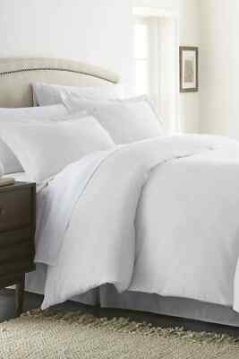 IENJOY HOME Premium Ultra Soft 3-Piece Duvet Cover Set, Full/Queen, White-image