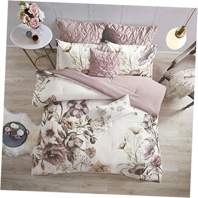  Cassandra Cotton Blend Comforter Set - Feminine Design Queen Cassandra Blush-image