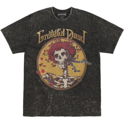 Grateful Dead - Best Of Cover Dip Dye-Mineral Wash - Black t-shirt-image