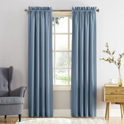 Sun Zero Seymour Room Darkening Rod Pocket Curtain Panel 54
