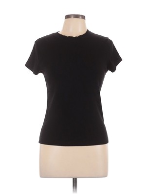 Dip Women Black Short Sleeve Turtleneck L-image