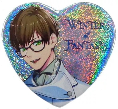 BADGE PINS CHARACTER SHAKUMURA TEIJIN HOLO HEART-SHAPED CAN UNIVERSAL STUDIO JAP-image