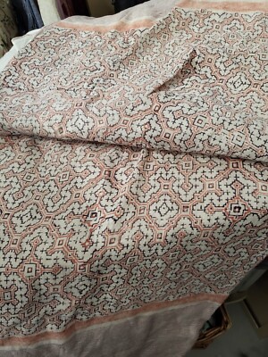 Pottery Barn Sasha Pattern Duvet Cover Full/Queen boho Linen-image