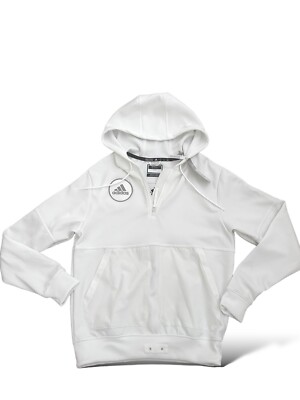 NWT$120 adidas Men White Special Edition Zero Dip Dye Pullover 1/2 Zip HS3172 L-image