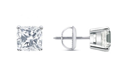 1.25 Ct Cushion Cut Lab Created Grown Diamond Earrings Studs 950 Platinum F/VS-image