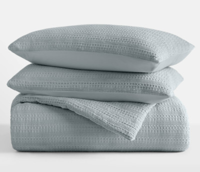 Ienjoy Home Gray Waffle Textured 2-Piece Comforter Set Size Twin/Twin XL-image