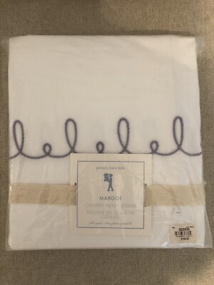 POTTERY BARN KIDS FULL/QUEEN DUVET COVER 100% COTTON MARGOT CORDED DUVET  $149-image