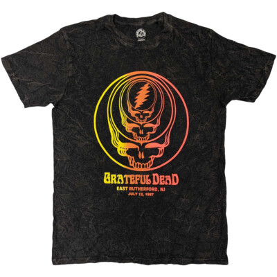 Grateful Dead - Concentric Skulls Dip Dye Wash - Black t-shirt-image