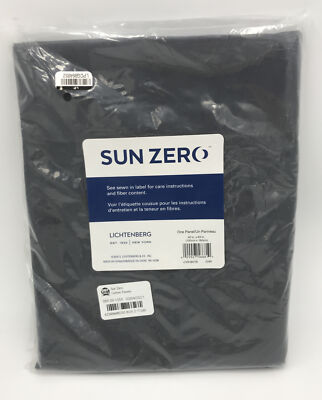 1 Sun Zero Lichtenberg Black Curtain Panel 40”W X 63