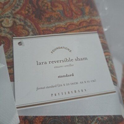 Pottery barn Lara reversible sham set of 2 new-image