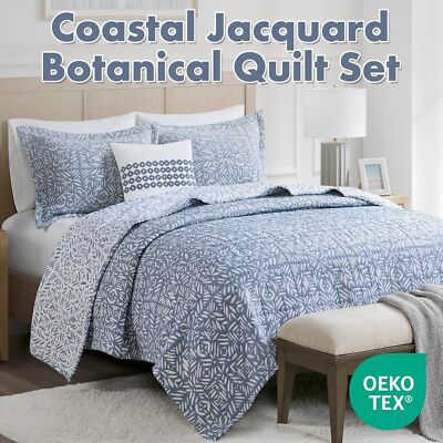 MADISON PARK SIGNATURE Queen Quilt Set Metelasse Reversible Coverlet Set Queen-image