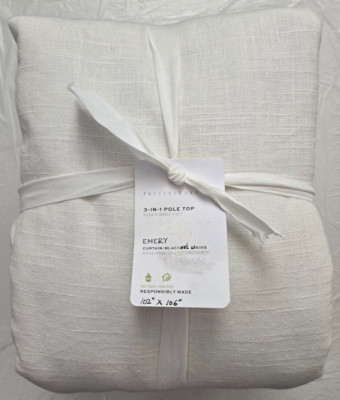 Pottery Barn 3in1 Pole Top Custom Emery 1-Curtain Blackout Lining 102