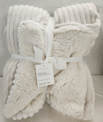 Pottery Barn Ridgeline Sherpa Backed Throw 50