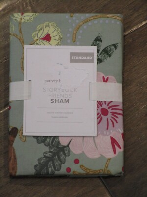 POTTERY BARN KIDS STORYBOOK FRIENDS STANDARD SHAM      NEW-image