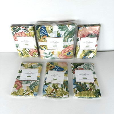 New Pottery Barn Lyla Garden Reversible King Duvet 2 King Shams 3 Euro Shams-image