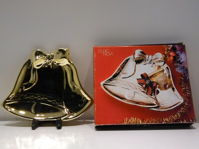Studio Nova Bell Dish (inv774m1) holiday bell metal brass look. VP203/700-image