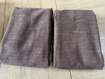 Pottery Barn EMERY 2 Drapes 49x96.5 Espresso Brown Blackout lining 3 in 1-image