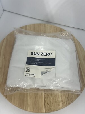 Sun Zero White Curtain 54inx63in-image