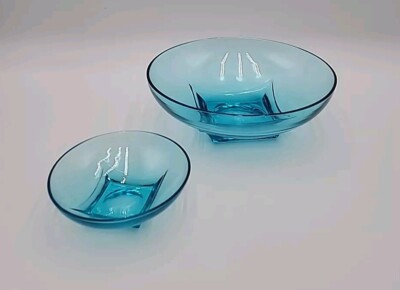Hazel Atlas Capri Colony Blue Large Chip Bowl 11