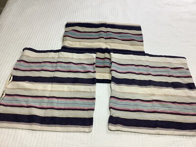 Pottery Barn 3 Boho Striped Euro Pillow Covers 24x24-image