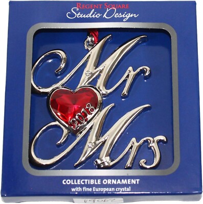 Regent Square Studio Design Mr and Mrs Dated 2018 Collectible Ornament-image
