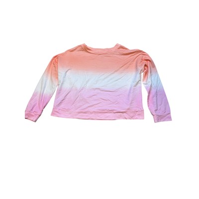 Lilly Pulitzer Sheridan Long Sleeve Sweatshirt Top Dip Dye Oversized Large-image