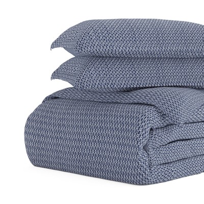 iEnjoy Home Hotel Collection Premium Ultra Soft Blue Diamond Pattern 3 Piece ...-image