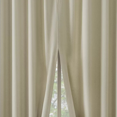 2pc Sun Zero Blackout Aria Magnetic Closure Back Tab Curtain Panel Pair 52 x 96-image