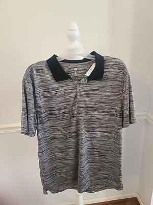 Mens Dip Eco Friendly Quick Dry Golf Business Grey Shirt Size Large-image