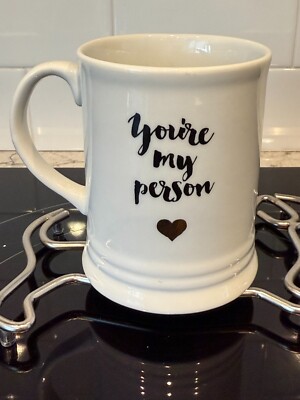 You're My Person Fringe Studio Ceramic Coffee Tea Mug Cup Heart Love Gold Accent-image